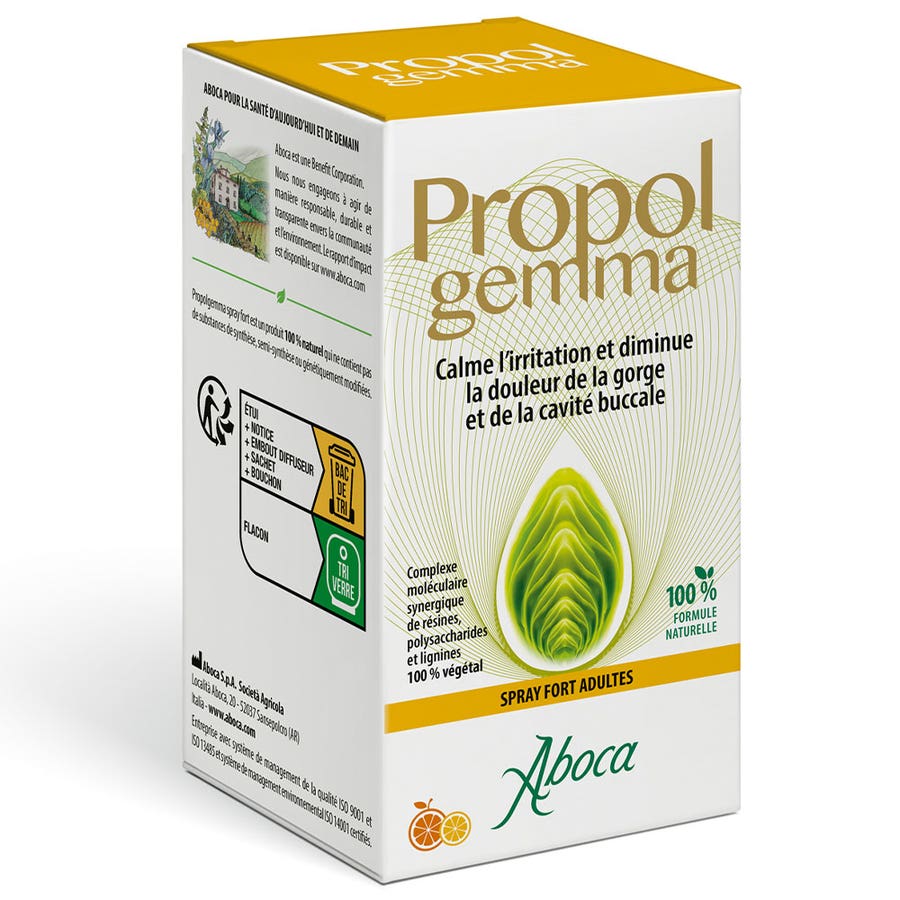 Aboca Propolgemma Spray Strong Adults Sore throat & Oral Cavity 30ml (1.01fl oz)