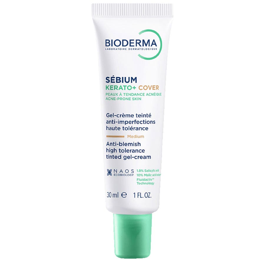 Bioderma Sébium Kerato + Tinted Cover Cream medium coverage, blemish control 30ml (1.01 fl oz)