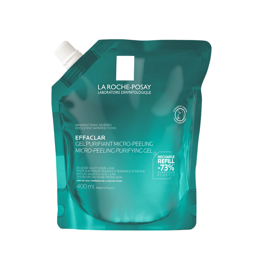 La Roche-Posay Effaclar Eco refill cleansing gel for blemishes face & body 400ml (13.53 fl oz)