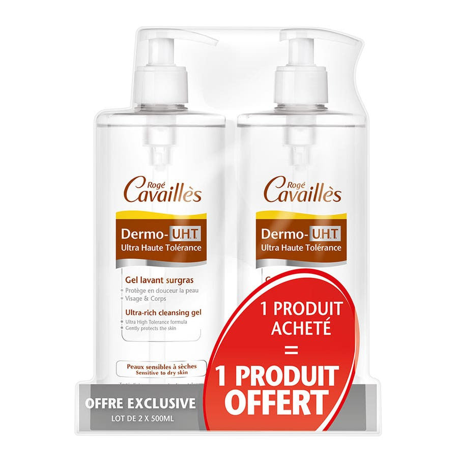 Rog Cavaills Dermo-Uht Dermo Uht Ultra Rich Cleansing Gel Dry And Sensitive Skins 500ml (16.90fl oz)