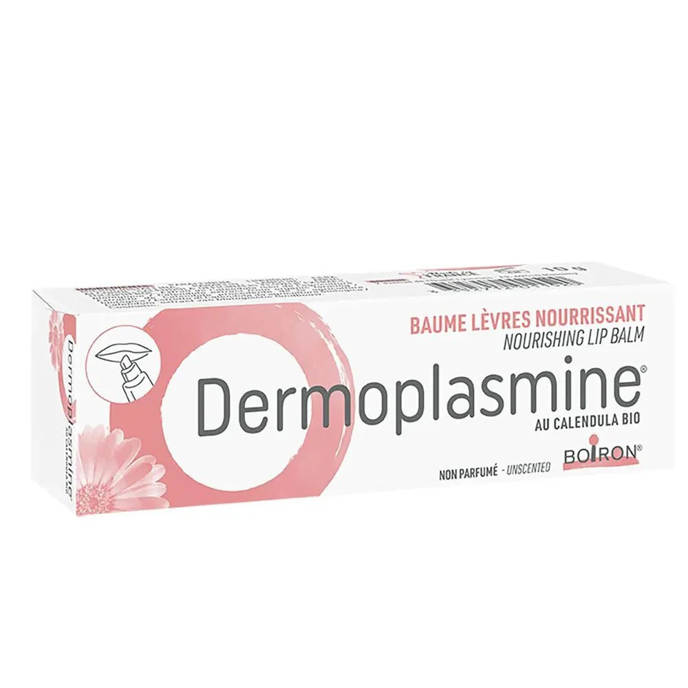 Boiron Dermoplasmine Calendula Lip Balm 10g (0.35 oz) - Repairing and Nourishing - FrenchBeautyHub