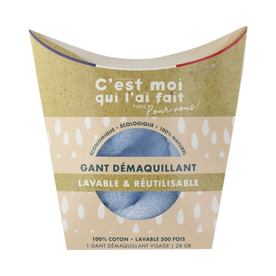Diet World C'est Moi Qui L'ai Fait Reusable Cleansing Glove 100% Cotton - FrenchBeautyHub