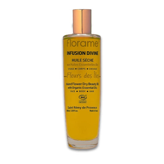 Florame Infusion Divine Bioes Island Flower Dry Oil Face, Body and Hair 100ml (3.38fl oz) - FrenchBeautyHub