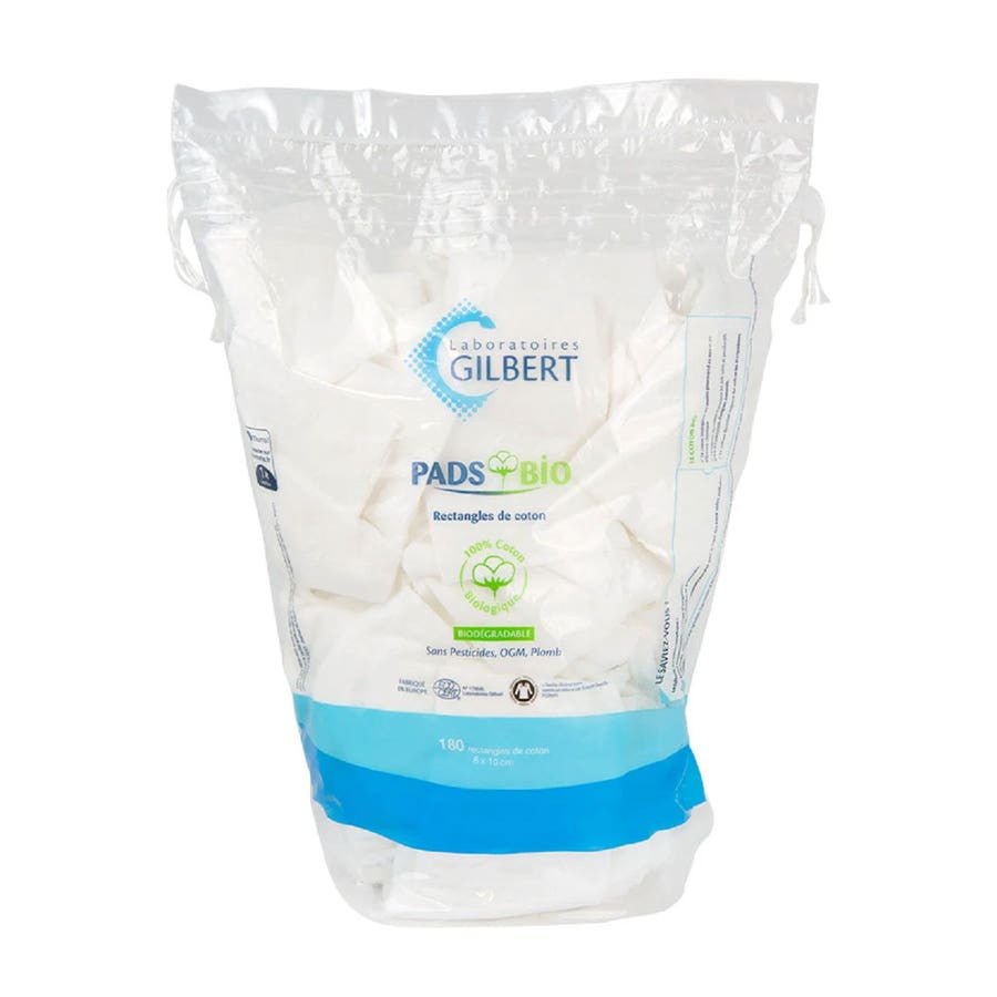 Gilbert Organic Cotton Rectangles 8x10cm - Pack of 180 - FrenchBeautyHub