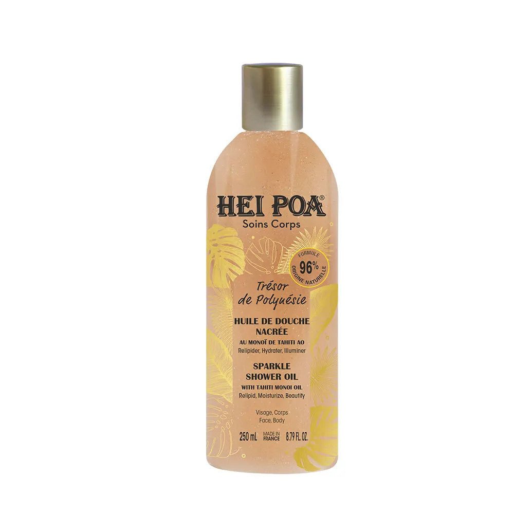 Hei Poa Trésor de Polynésie Sparkle Shower Oil 250ml (8.45fl oz) - FrenchBeautyHub