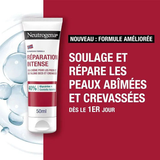 Neutrogena Intensive Repair CICA Dry and Cracked Feet and Heels Cream 50ml (1.69fl oz) - FrenchBeautyHub