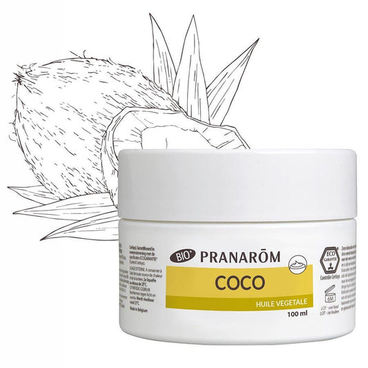 Pranarm Plant oils Organic Coconut Oil 100ml (3.38fl oz) - FrenchBeautyHub