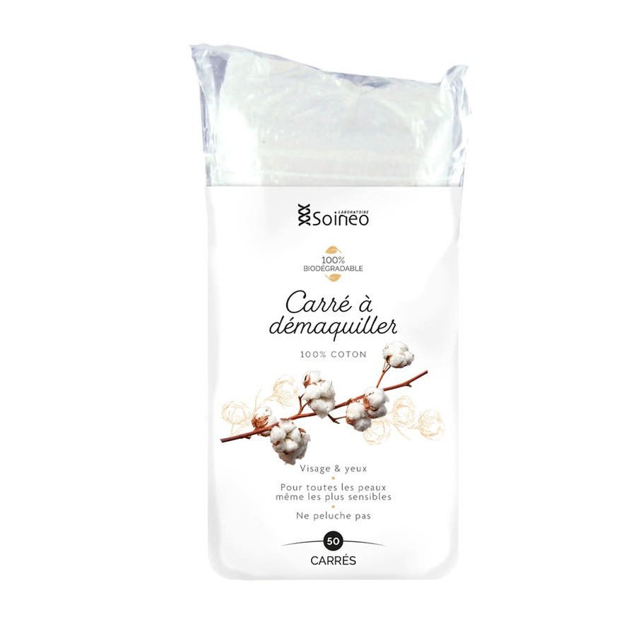 Soineo CARRES Makeup Remover Squares x50 - FrenchBeautyHub