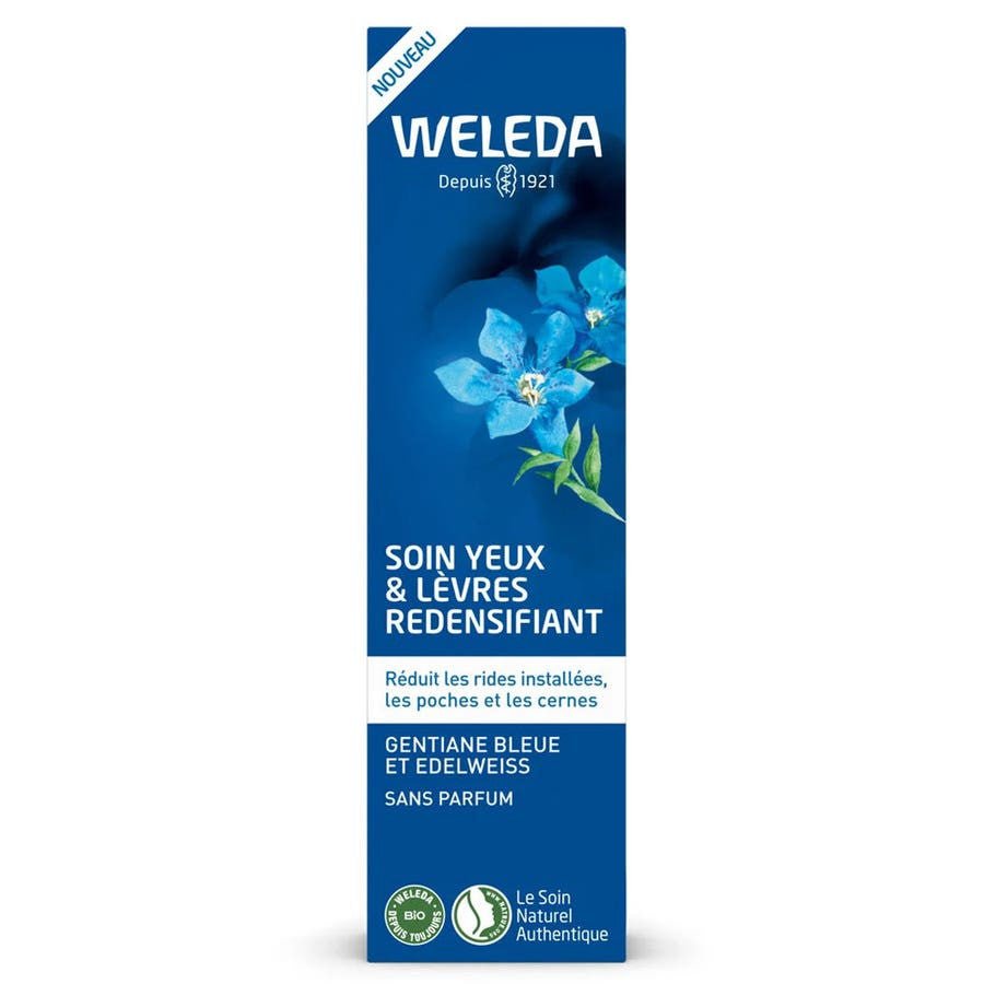 Weleda Gentiane Bleue and Edelweiss Evening Primrose Redensifying Eyes And Lips Care 10ml (0.33fl oz) - FrenchBeautyHub