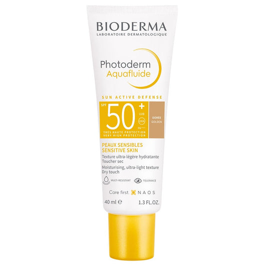 Bioderma Photoderm Aquafluide SPF50+ Golden Tint 40ml (1.35fl oz) for Sensitive Skin