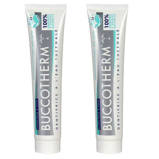 Buccotherm Whitening Toothpastes and Care with organic Thermal Water 75ml x2 (2.53fl oz x2)