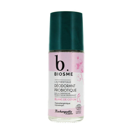 Biosme Dodorant Roll-On Probiotique Rechargeable Cotton White  50ml (1.69fl oz)