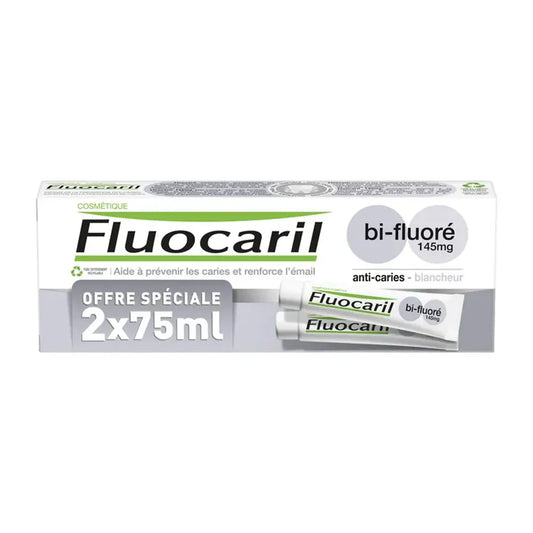 Fluocaril Toothpaste Bi-fluore Whitening Mint 75ml x2 (2.53fl oz x2)