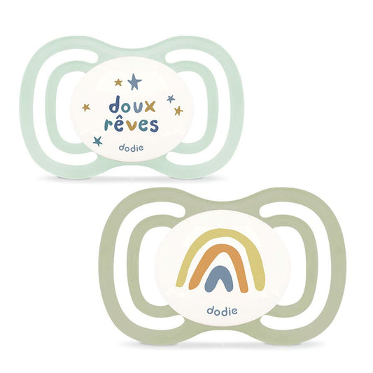 Dodie Extra Anatomical soothers 18 months and Plus x2 300g (10.58 oz)