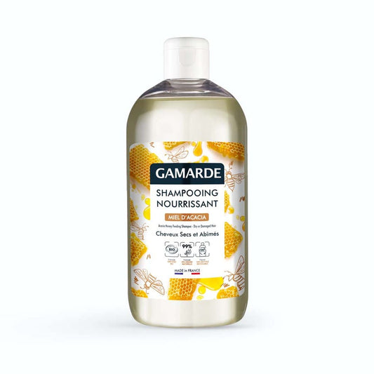 Gamarde Nourishing Shampoo Organic Acacia Honey Dry and Damaged Hair 500ml (16.91 fl oz)
