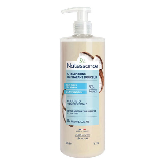 Natessance Gentle Moisturizing Shampoo Coconut Scent 500ml (16.91 fl oz)