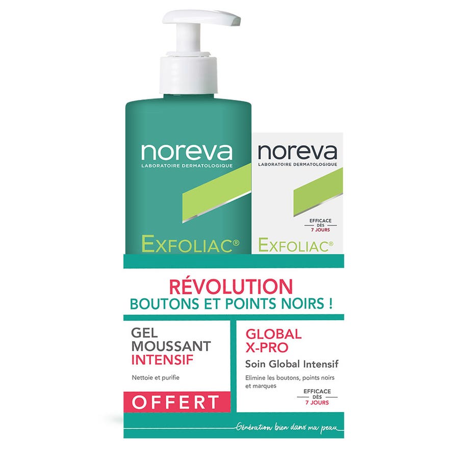  Noreva Exfoliac Intensive Foaming Gel and X-PRO Global Care Set