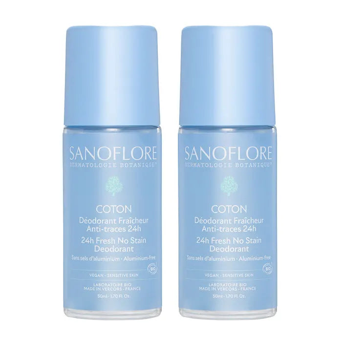 Sanoflore Deodorants 24h Protection Organic Puret de Lin 2x 50ml (1.69fl oz)