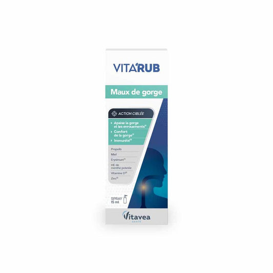 Vitavea Santé Vita'Rub Sore Throat Spray 15ml (0.51 fl oz)
