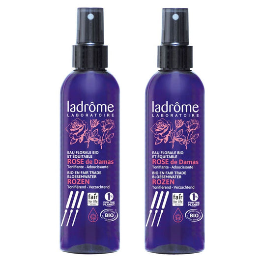 Ladrôme Organic Damask Rose Floral Water 200ml x2 (6.76 fl oz x2)