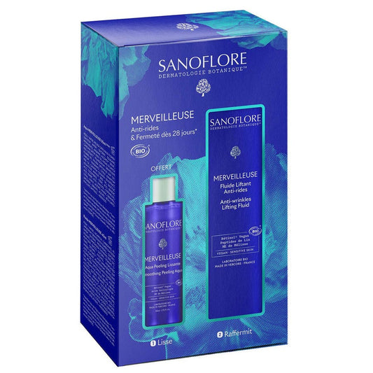 Sanoflore Merveilleuse Coffret Fluide Liftant Anti-Rides et Aqua Peeling Lissante Bio OFFERT