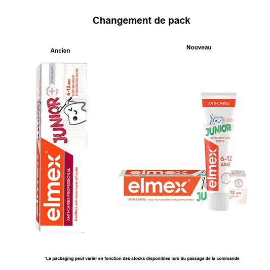 Elmex Duo Junior Toothpaste 6-12 years Anti-cavities 75ml (2.54fl oz)