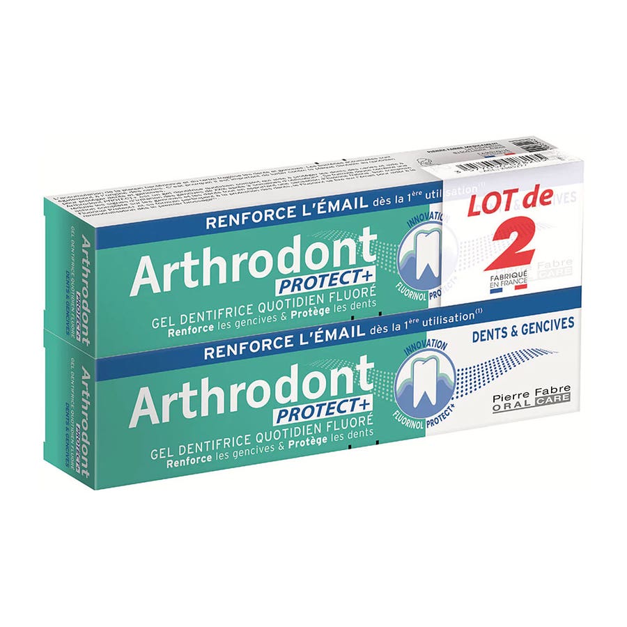 Arthrodont Protect+ toothpaste for teeth and gums 2 x 75ml (2.54 fl oz)