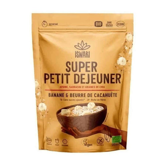 Iswari Eveil du Bouddha Banana and peanut butter super breakfast blend 360g (12.7 oz)