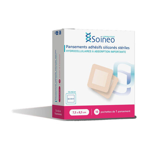 Soineo Thin hydrocellular adhesive plasters 7,5x8,5cm /10 10 units