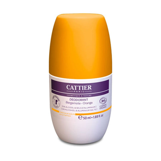 Cattier Roll-On Deodorant Citrus Bergamot Orange Fragrance Bio 50ml (1.69 fl oz)