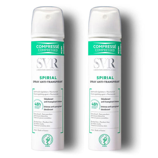 SVR Spirial Spray Anti-transpirant 2x 75ml (2.53 fl oz)