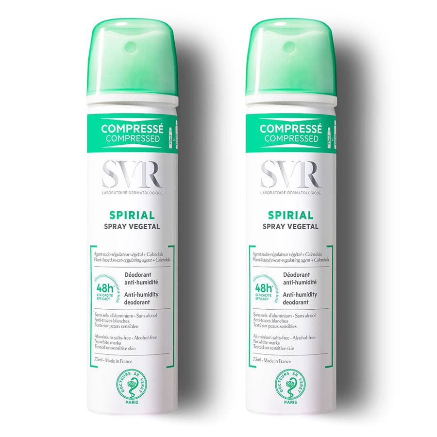 Svr Spirial Vegetable Deodorant Spray Sweat Regulator 48hr 2x  75ml (2.53fl oz) (2.53fl oz)