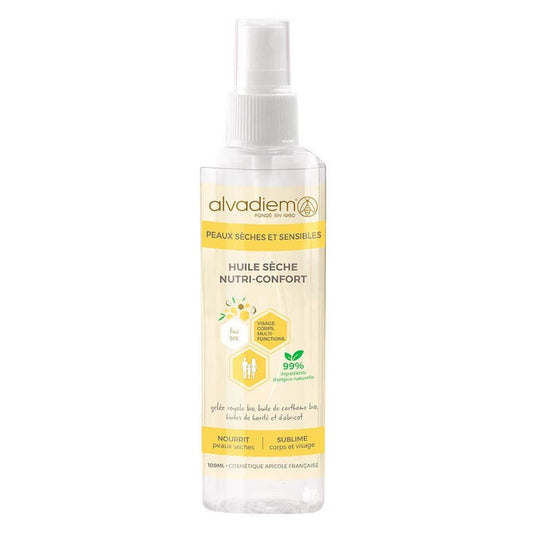 Alvadiem Nutri - Comfort Dry Oil Dry and sensitive skin 100ml (3.38fl oz) - FrenchBeautyHub