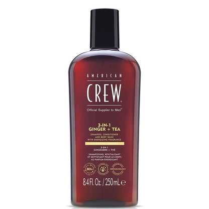 American Crew 3 - in - 1 Ginger + Tea Shampoo 250ml - FrenchBeautyHub