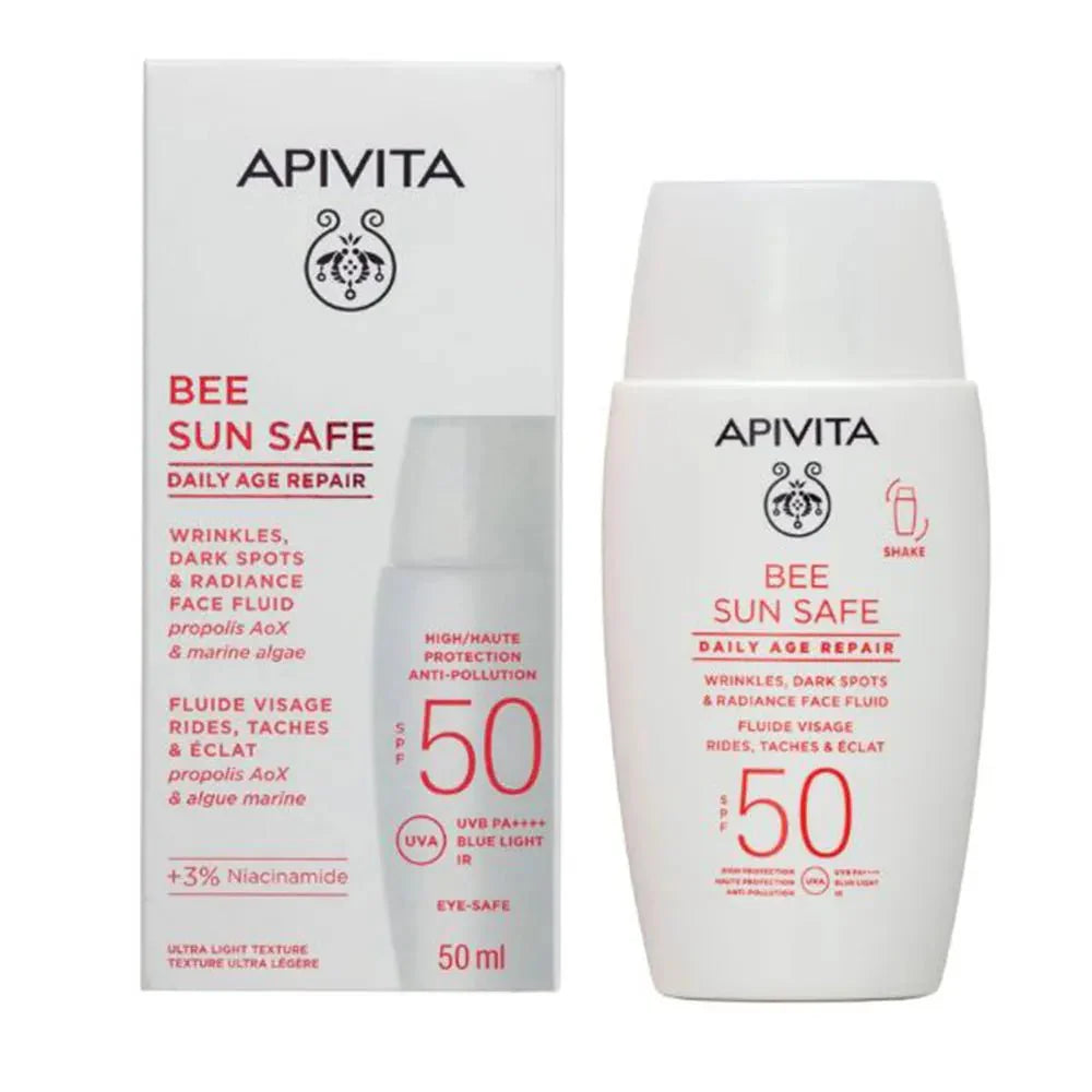 Apivita Bee Sun Safe Daily Age Repair SPF50 50ml (1.69fl oz) - FrenchBeautyHub