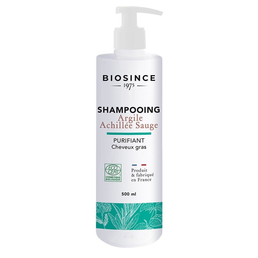 Bio Since 1975 Purifying Clay Yarrow Sage Shampoo 500ml (16.90fl oz) - FrenchBeautyHub