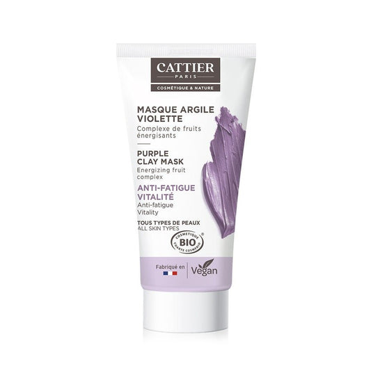 Cattier Organic Violet Mini Clay Mask 30ml (1.01fl oz) - FrenchBeautyHub