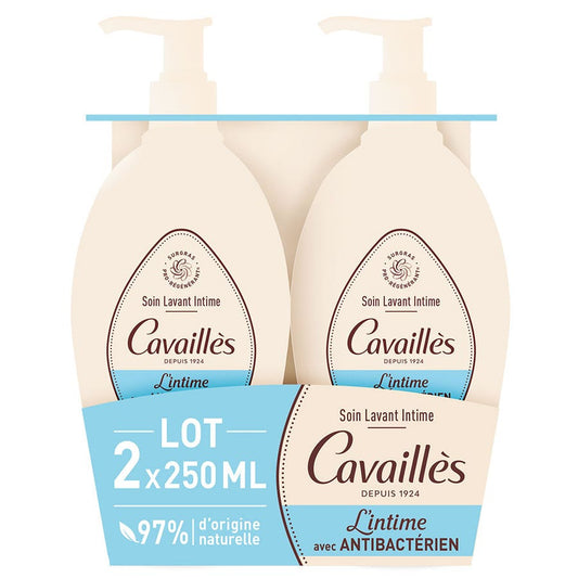 Cavaillès Intimate Dryness Special Anti - Bacterial Natural Toilet Care 250ml x2 (8.45fl oz x2) - FrenchBeautyHub
