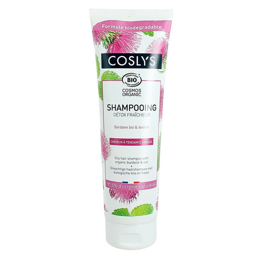 Coslys Organic refreshing detox shampoo Oily hair 250ml (8.45fl oz) - FrenchBeautyHub