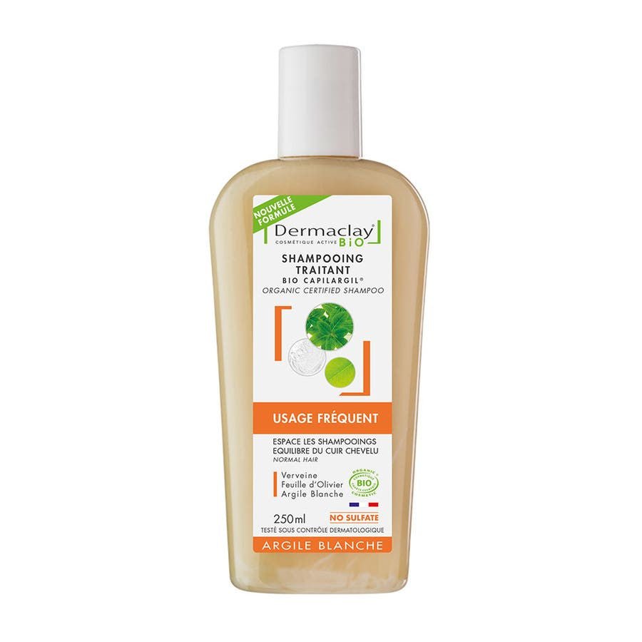 Dermaclay Bio Capilargil Frequent Use Shampoo with White Clay 250ml (8.45fl oz) - FrenchBeautyHub