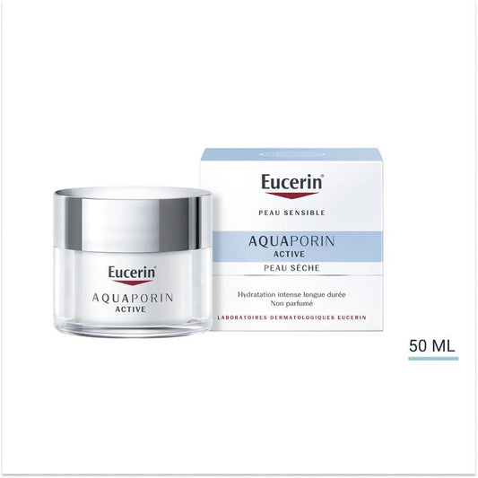 Eucerin Aquaporin Active Rich Hydrating Cream for Dry Skin 50ml (1.69fl oz) - FrenchBeautyHub