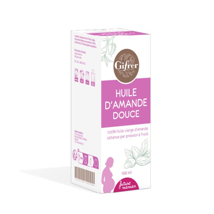 Gifrer Sweet Almond oil for Mothercare - to - be 100ml (3.38fl oz) - FrenchBeautyHub