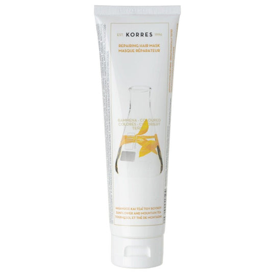 Korres Repairing Mask For Coloured Treated Hair Mountain Tea And Sunflower 125ml (4.22fl oz) - FrenchBeautyHub