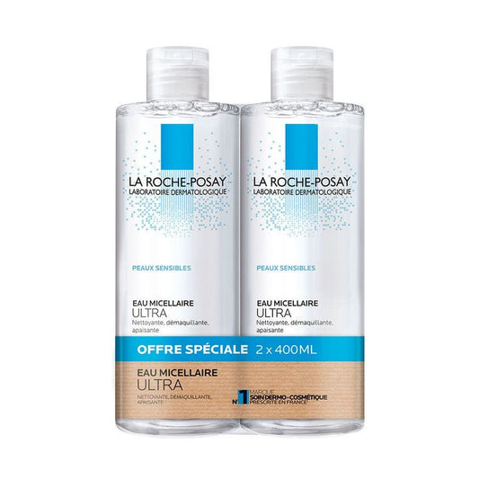 La Roche - Posay Physiological Hygiene Micellar Water for Sensitive Skin 400ml x2 (13.52 fl oz x2) - FrenchBeautyHub