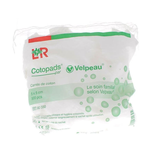 Lohmann Rauscher Velpeau 8x10 Cm 200 Cotton Pads Cotopads 500 Pieces - FrenchBeautyHub
