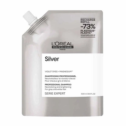 L'Oreal Professionnel Silver Whitening shampoo for grey and white hair - FrenchBeautyHub