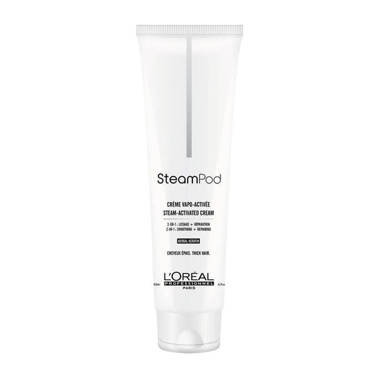 L'Oreal Professionnel Steampod Restructuring Smoothing Cream for Thick Hair 150ml (5.07fl oz) - FrenchBeautyHub