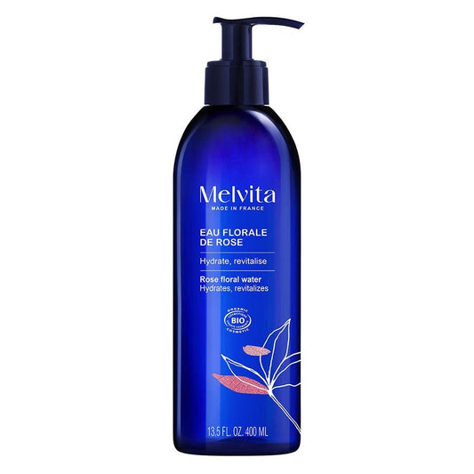 Melvita Eaux Florales Organic Rose Floral Water 400ml (13.52fl oz) - FrenchBeautyHub
