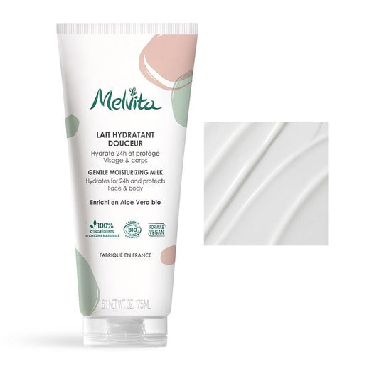 Melvita Organic Gentle Moisturising Milk Face and Body 175ml (2.53fl oz) - FrenchBeautyHub