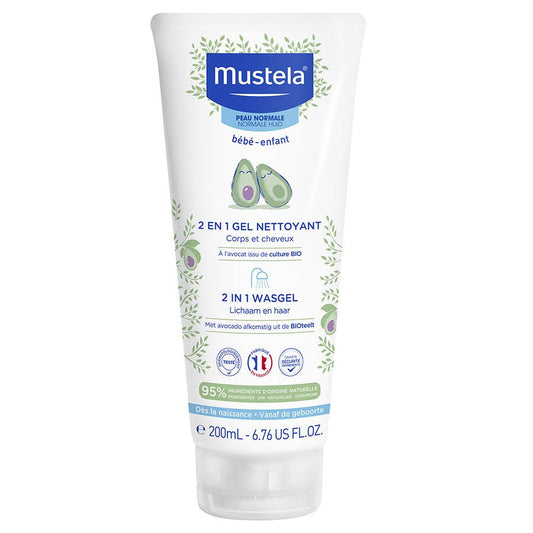 Mustela Baby 2 - In - 1 Hair & Body Cleansing Gel 200ml (6.76fl oz) - FrenchBeautyHub